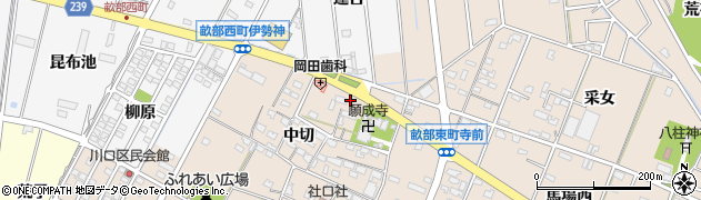 愛知県豊田市畝部東町中切145周辺の地図