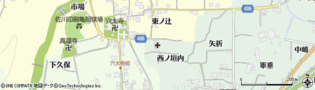 京都府亀岡市曽我部町重利（西ノ垣内）周辺の地図