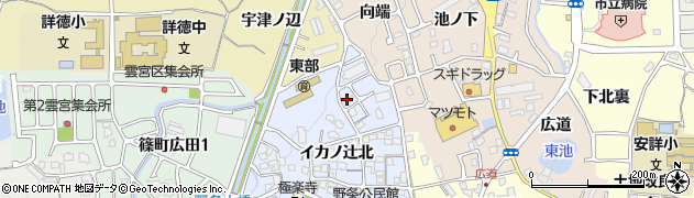 京都府亀岡市篠町野条イカノ辻北36周辺の地図
