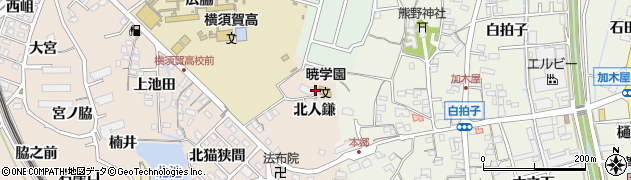 愛知県東海市高横須賀町（北人鎌）周辺の地図
