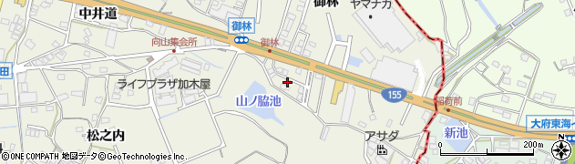 愛知県東海市加木屋町御林13周辺の地図
