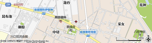 愛知県豊田市畝部東町中切134周辺の地図