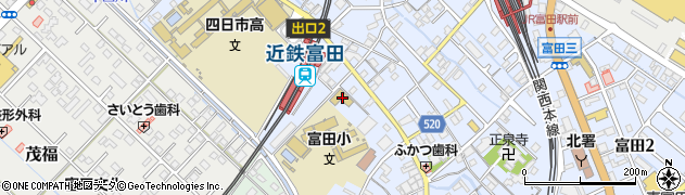 四日市市立　富田幼稚園周辺の地図