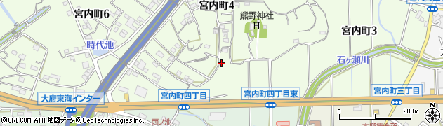 愛知県大府市宮内町周辺の地図