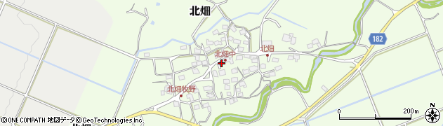 滋賀県蒲生郡日野町北畑周辺の地図