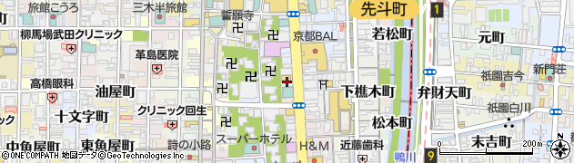 京都府京都市中京区奈良屋町297周辺の地図