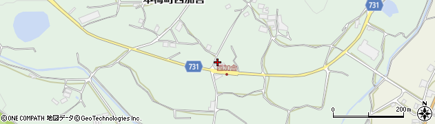 京都府亀岡市本梅町西加舎（牧ノ尻）周辺の地図