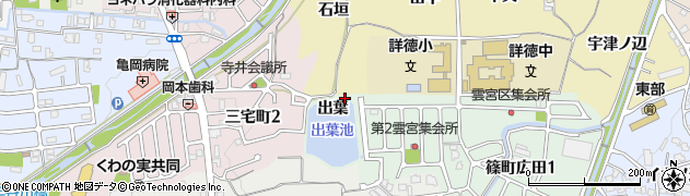 京都府亀岡市篠町広田（出葉）周辺の地図
