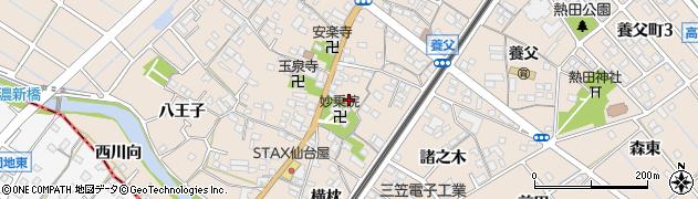愛知県東海市養父町里中27周辺の地図