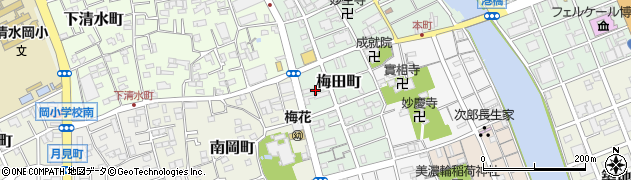 静岡県静岡市清水区梅田町11周辺の地図