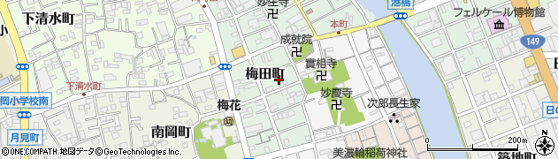 静岡県静岡市清水区梅田町5周辺の地図
