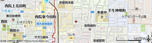 京都府京都市中京区壬生東大竹町周辺の地図