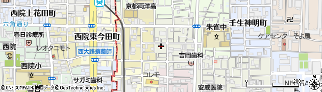 京都府京都市中京区壬生東大竹町周辺の地図
