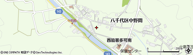 兵庫県多可郡多可町八千代区中野間周辺の地図