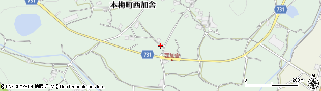 京都府亀岡市本梅町西加舎中牧1周辺の地図