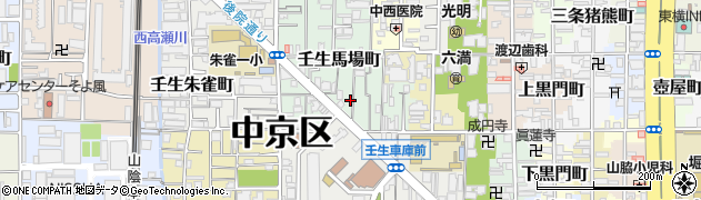 京都府京都市中京区壬生馬場町周辺の地図