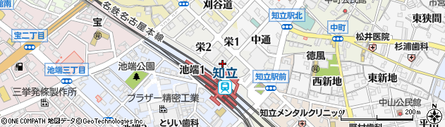 本格鉄板×個室居酒屋 眺座 choza 知立駅前店周辺の地図