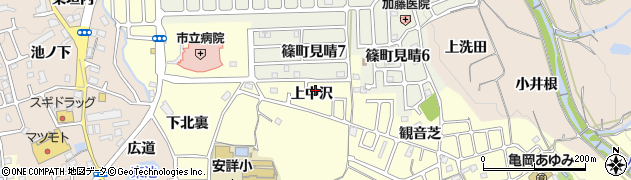 京都府亀岡市篠町篠上中沢周辺の地図