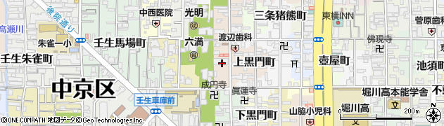 京都府京都市中京区六角大宮町周辺の地図