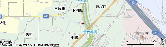 京都府亀岡市曽我部町重利（下河原）周辺の地図