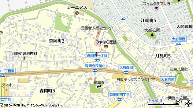 〒474-0038 愛知県大府市森岡町（丁目）の地図