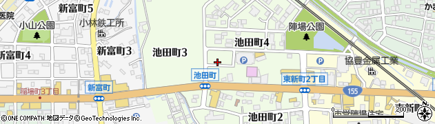 愛知県刈谷市池田町周辺の地図