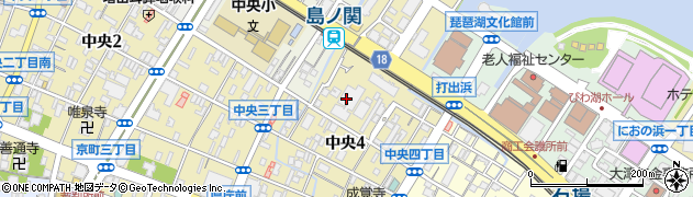 滋賀県大津市中央周辺の地図
