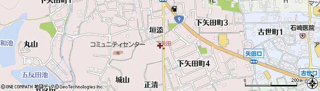 京都府亀岡市下矢田町（一ノ坪）周辺の地図