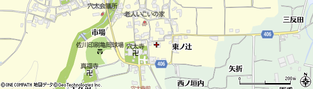 京都府亀岡市曽我部町穴太（東ノ辻）周辺の地図