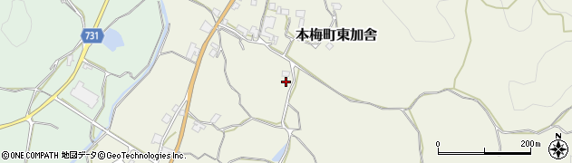 京都府亀岡市本梅町東加舎（青イ）周辺の地図