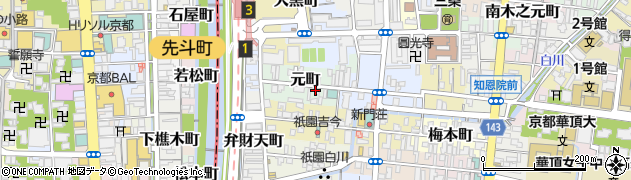 京都府京都市東山区元町周辺の地図