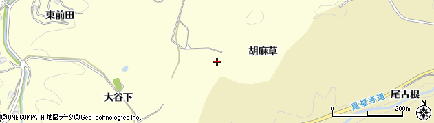 愛知県岡崎市恵田町（胡麻草）周辺の地図