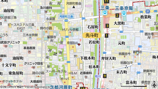 〒604-8021 京都府京都市中京区北車屋町の地図