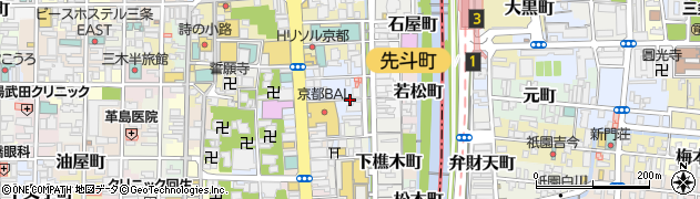 京都府京都市中京区北車屋町周辺の地図
