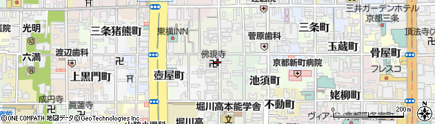 京都府京都市中京区六角油小路町周辺の地図