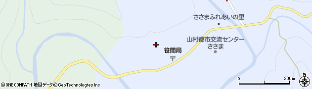 静岡県島田市川根町笹間上308周辺の地図