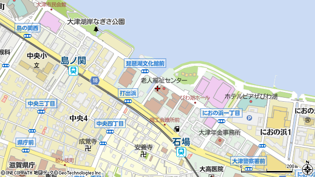 〒520-0806 滋賀県大津市打出浜の地図