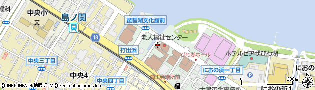滋賀県大津市打出浜周辺の地図