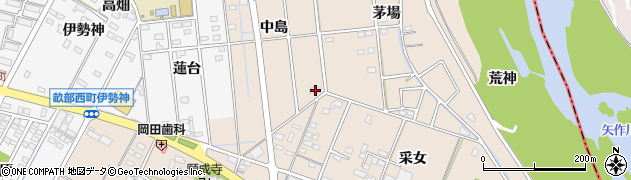 愛知県豊田市畝部東町中島44周辺の地図