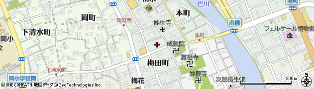 静岡県静岡市清水区梅田町3周辺の地図