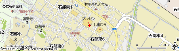 滋賀県湖南市石部東周辺の地図