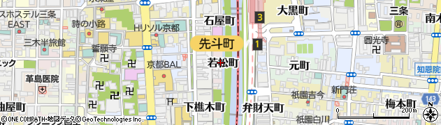 京都府京都市中京区若松町周辺の地図