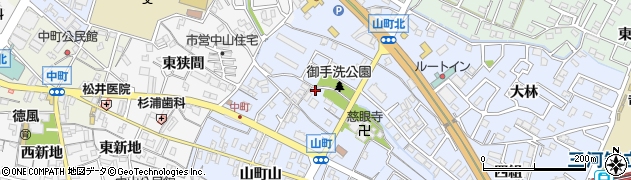 愛知県知立市山町御手洗1周辺の地図