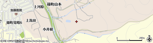 京都府亀岡市篠町山本（下奥山田）周辺の地図