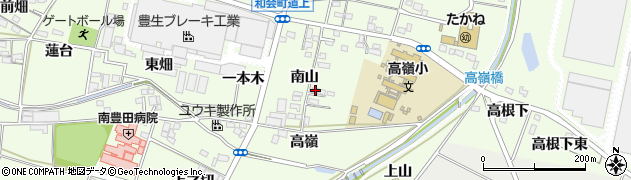 愛知県豊田市和会町南山周辺の地図