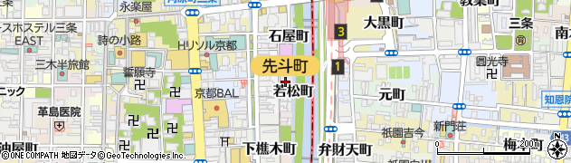 松坂牛 焼肉のGANSAN先斗町別邸周辺の地図