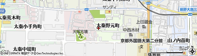 京都府京都市右京区太秦野元町周辺の地図