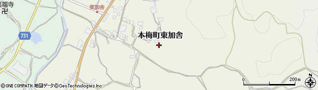 京都府亀岡市本梅町東加舎北森周辺の地図