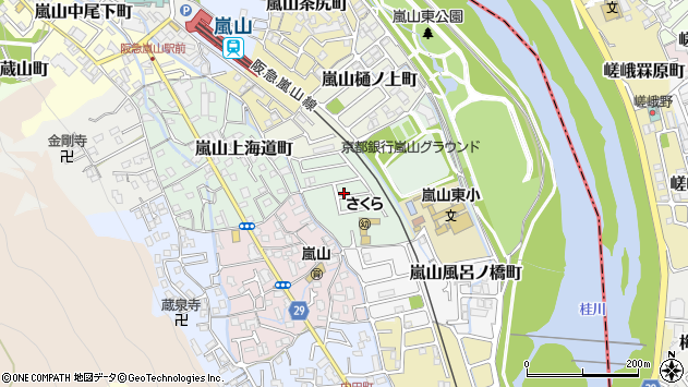 〒616-0012 京都府京都市西京区嵐山東海道町の地図