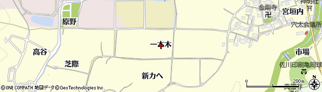 京都府亀岡市曽我部町穴太（一本木）周辺の地図